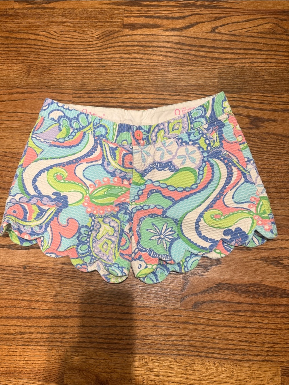 Lilly Pulitzer Multicolor Scallop-Hem Paisley Shorts